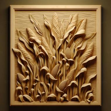 Patterns and decorations Maize 3 3d model